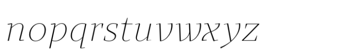 Intermedial Slab Classic Thin Italic Font LOWERCASE