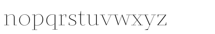 Intermedial Slab Didone Thin Font LOWERCASE