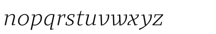 Intermedial Slab Reliable Light Italic Font LOWERCASE