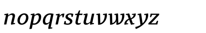 Intermedial Slab Reliable Medium Italic Font LOWERCASE