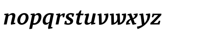 Intermedial Slab Reliable Semibold Italic Font LOWERCASE