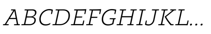 Intermedial Slab Solid Light Italic Font UPPERCASE
