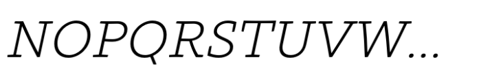 Intermedial Slab Solid Light Italic Font UPPERCASE