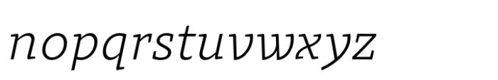 Intermedial Slab Solid Light Italic Font LOWERCASE