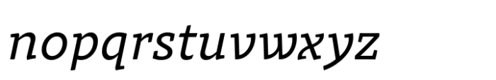 Intermedial Slab Solid Regular Italic Font LOWERCASE