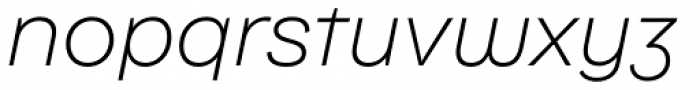Internacional Alt Thin Italic Font LOWERCASE