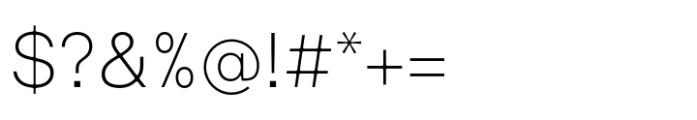 Interspan Extra Light Font OTHER CHARS