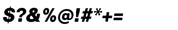 Interspan Heavy Italic Font OTHER CHARS
