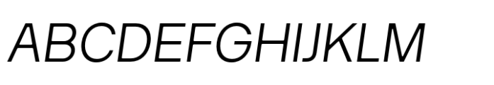 Interspan Light Italic Font UPPERCASE