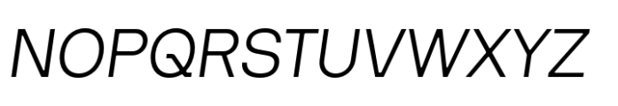 Interspan Light Italic Font UPPERCASE