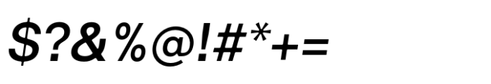 Interspan Medium Italic Font OTHER CHARS
