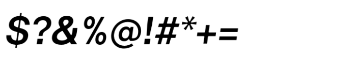 Interspan Semi Bold Italic Font OTHER CHARS