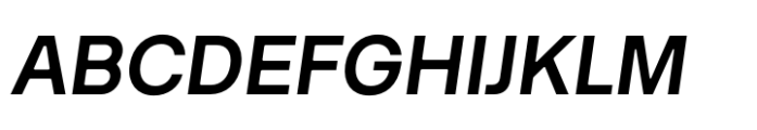 Interspan Semi Bold Italic Font UPPERCASE