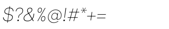 Interspan Thin Italic Font OTHER CHARS