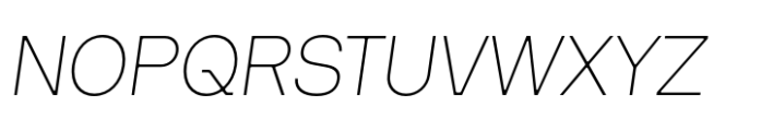 Interspan Thin Italic Font UPPERCASE