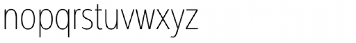 Interval Next Condensed Ultra Light Font LOWERCASE
