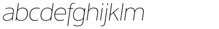 Interval Sans Pro UltraLight Italic Font LOWERCASE