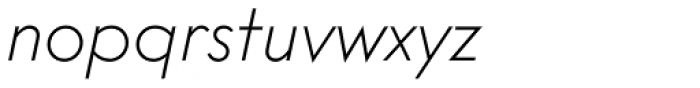 Intervogue Thin Oblique Font LOWERCASE