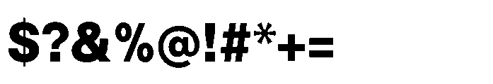 Intevia Heavy Font OTHER CHARS