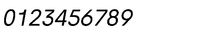 Intevia Italic Font OTHER CHARS