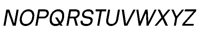 Intevia Italic Font UPPERCASE