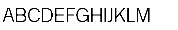 Intevia Light Font UPPERCASE