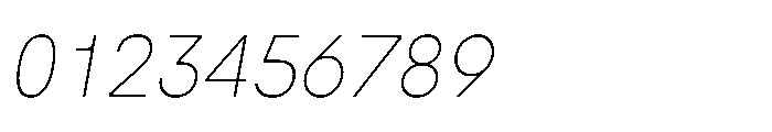 Intevia Thin Italic Font OTHER CHARS