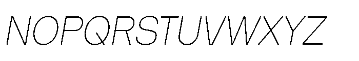 Intevia Thin Italic Font UPPERCASE