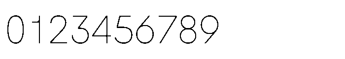 Intevia Thin Font OTHER CHARS