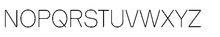 Intevia Thin Font UPPERCASE
