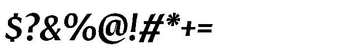 Intonare Bold Oblique Font OTHER CHARS
