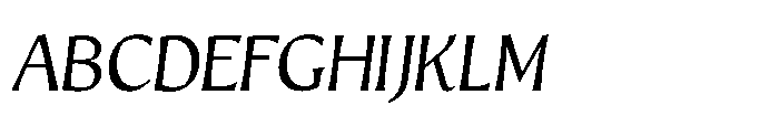 Intonare Light Oblique Font UPPERCASE