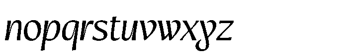 Intonare Light Oblique Font LOWERCASE