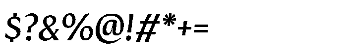 Intonare Medium Oblique Font OTHER CHARS