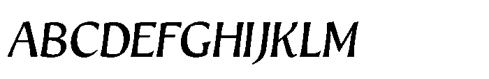 Intonare Medium Oblique Font UPPERCASE