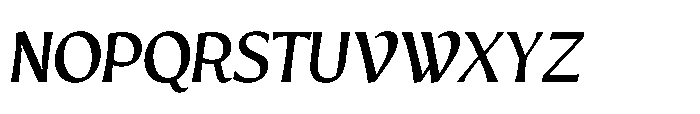 Intonare Medium Oblique Font UPPERCASE