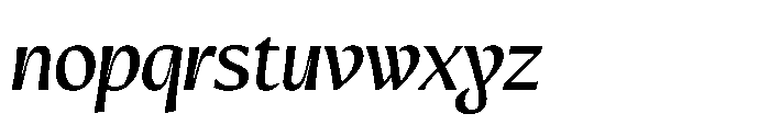 Intonare Medium Oblique Font LOWERCASE