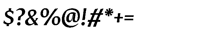 Intonare Semi Bold Oblique Font OTHER CHARS