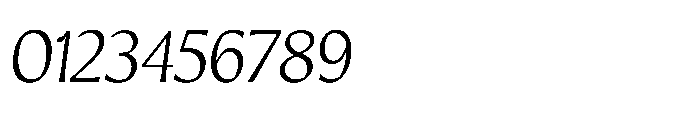 Intonare Thin Oblique Font OTHER CHARS