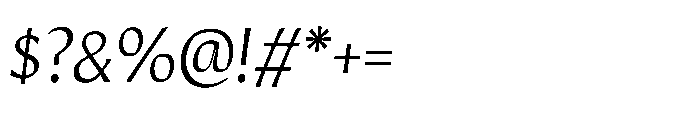 Intonare Thin Oblique Font OTHER CHARS