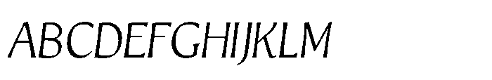 Intonare Thin Oblique Font UPPERCASE