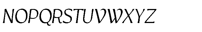 Intonare Thin Oblique Font UPPERCASE