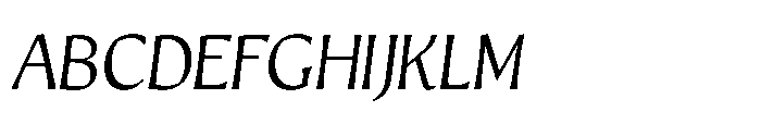 Intonare Ultra Light Oblique Font UPPERCASE
