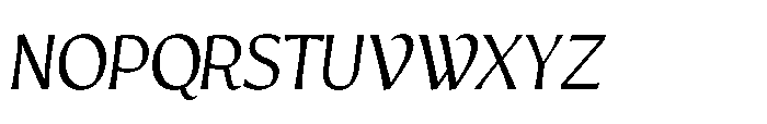 Intonare Ultra Light Oblique Font UPPERCASE