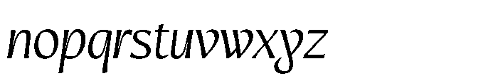 Intonare Ultra Light Oblique Font LOWERCASE