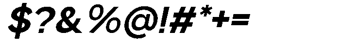 Intrade Bold Italic Font OTHER CHARS