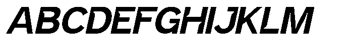 Intrade Bold Italic Font UPPERCASE