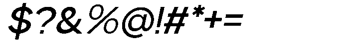 Intrade Italic Font OTHER CHARS
