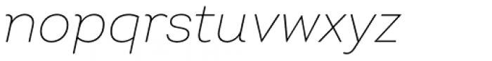 Intro Ex Light Oblique Font LOWERCASE