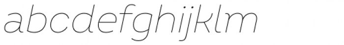 Intro Thin Oblique Font LOWERCASE